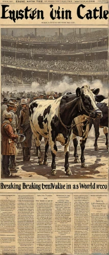 domestic cattle,cattle,cattle crossing,tyrolean gray cattle,cattle show,holstein cattle,beef cattle,livestock farming,young cattle,cattle dairy,allgäu brown cattle,holstein-beef,livestock,oxen,horse breeding,bullfighting,dairy cattle,vintage newspaper,galloway cattle,castle iron market,Art,Classical Oil Painting,Classical Oil Painting 32