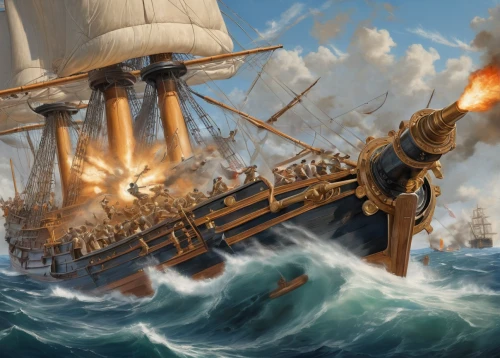 naval battle,steam frigate,caravel,galleon ship,galleon,hellenistic-era warships,sloop-of-war,ironclad warship,east indiaman,victory ship,mayflower,full-rigged ship,pirate ship,frigate,maelstrom,barquentine,mutiny,trireme,ship releases,carrack,Art,Classical Oil Painting,Classical Oil Painting 02