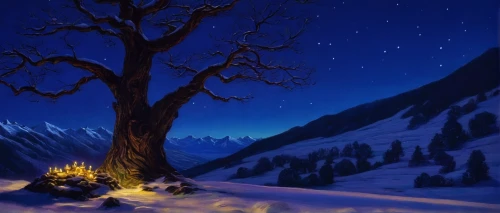 christmas snowy background,winter background,snowy tree,lone tree,snow tree,snow scene,snowy landscape,snow landscape,isolated tree,christmas landscape,night snow,winter tree,christmasbackground,snowy still-life,winter landscape,northrend,midnight snow,cartoon video game background,seasonal tree,fantasy picture,Art,Classical Oil Painting,Classical Oil Painting 16