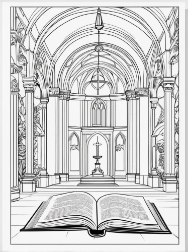 coloring pages,coloring page,coloring book for adults,coloring picture,coloring pages kids,coloring for adults,book illustration,parchment,celsus library,line-art,frame drawing,choral book,romanesque,byzantine architecture,hand-drawn illustration,frame border drawing,line drawing,reading room,prayer book,mono-line line art,Illustration,Black and White,Black and White 04
