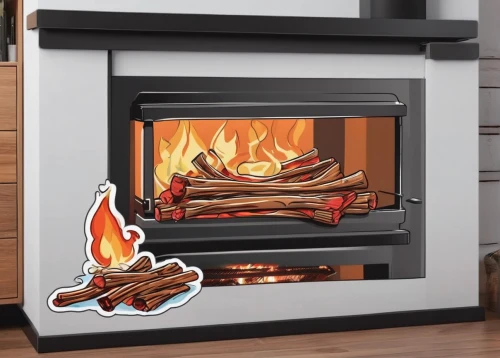 wood-burning stove,gas stove,wood stove,fire place,log fire,children's stove,fire in fireplace,masonry oven,portable stove,fireplace,christmas fireplace,tin stove,stove,domestic heating,wood fire,pizza oven,yule log,reheater,fireplaces,kitchen stove,Unique,Design,Sticker