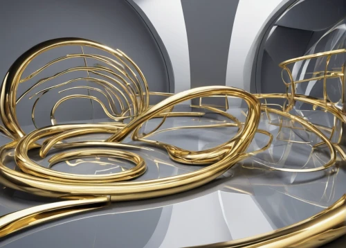 sousaphone,brass instrument,curved ribbon,winding staircase,euphonium,armillary sphere,abstract gold embossed,gold foil shapes,3d bicoin,fanfare horn,gold paint stroke,flugelhorn,wind instruments,spiral binding,gold ribbon,spiral background,spiralling,torus,gold trumpet,circular staircase,Conceptual Art,Sci-Fi,Sci-Fi 24