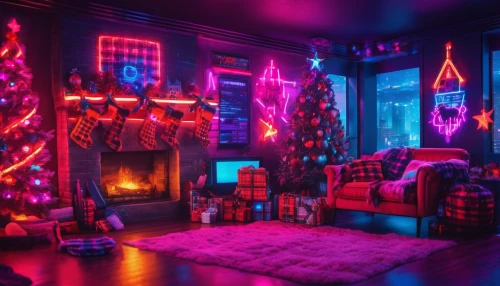 christmas room,the little girl's room,christmas house,festive decorations,great room,retro christmas,decorate,kids room,decorated,christmas decor,colored lights,the living room of a photographer,christmas mood,christmas fireplace,sleeping room,christmasbackground,holiday motel,christmas scene,christmas wallpaper,party decoration,Conceptual Art,Sci-Fi,Sci-Fi 27