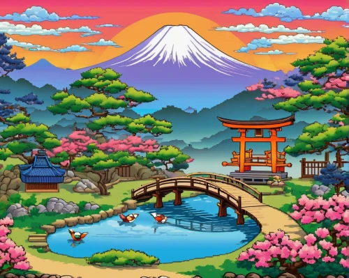 japan landscape,japanese sakura background,japanese background,japanese floral background,japan garden,japanese mountains,mount fuji,beautiful japan,japanese zen garden,sakura background,japanese shrine,japan,mt fuji,japanese garden,landscape background,tsukemono,koi pond,kyoto,sakura trees,mountain scene,Unique,Pixel,Pixel 05