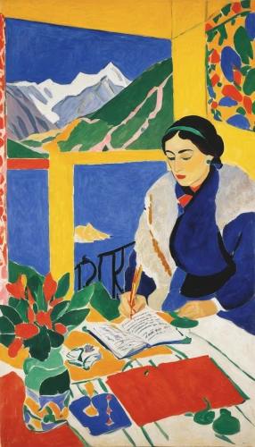 braque francais,bhutan,girl at the computer,girl studying,potala,ladakh,khokhloma painting,lhasa,woman sitting,picasso,child with a book,woman on bed,tibetan,braque d'auvergne,woman playing,woman holding pie,children studying,qinghai,girl with dog,leh,Art,Artistic Painting,Artistic Painting 40