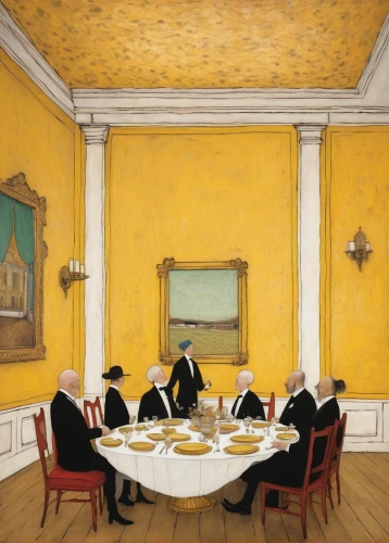 board room,boardroom,round table,the dining board,a meeting,the conference,men sitting,dining,jury,dinner party,dining table,dining room,meeting room,council,long table,last supper,conference table,holy supper,conference room,breakfast table,Art,Artistic Painting,Artistic Painting 49