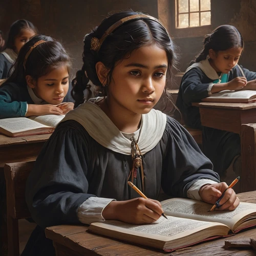 girl studying,children studying,carmelite order,saint therese of lisieux,school children,montessori,school enrollment,oil painting on canvas,children drawing,girl praying,children learning,education,scholar,church painting,david bates,girl in a historic way,painting technique,little girl reading,home schooling,world digital painting,Conceptual Art,Fantasy,Fantasy 13