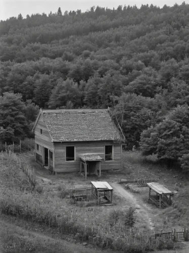 kleinbild film,rathauskeller,school house,1950s,bieszczady,clay house,agfa isolette,farm hut,old home,general store,1940,lodge,1952,chalets,old house,cabin,the cabin in the mountains,farm house,field barn,cottage,Photography,Black and white photography,Black and White Photography 03