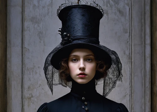 victorian lady,victorian style,victorian fashion,gothic portrait,suffragette,stovepipe hat,the victorian era,the hat of the woman,black hat,the hat-female,bowler hat,woman's hat,girl wearing hat,top hat,victorian,portrait of a girl,doll's house,downton abbey,hans christian andersen,portrait photographers,Photography,Documentary Photography,Documentary Photography 21