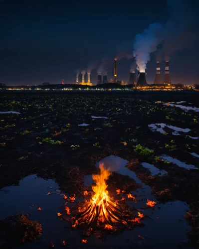 burned land,scorched earth,nature conservation burning,thermal power plant,maasvlakte,petrochemical,petrochemicals,the night of kupala,burning of waste,environmental pollution,coal fired power plant,burned pier,lignite power plant,combined heat and power plant,burning earth,earth hour,deforested,chemical plant,environmental destruction,refinery,Photography,Artistic Photography,Artistic Photography 10