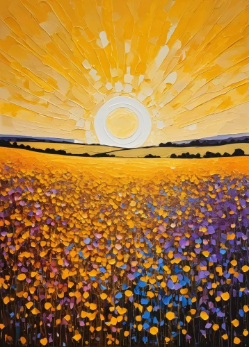 sunflower field,sun,sun daisies,blooming field,flower field,flowers field,australian daisies,solar field,field of flowers,poppy field,cosmos field,daffodil field,flower in sunset,tommie crocus,sun flowers,poppy fields,cornflower field,dandelion field,valensole,blanket of flowers,Art,Artistic Painting,Artistic Painting 42