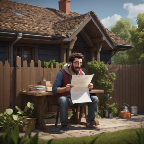 digital compositing,craftsman,animator,game illustration,illustrator,real estate agent,male poses for drawing,homeownership,house insurance,3d render,bard,work in the garden,b3d,a letter,tutoring,character animation,build a house,idyllic,cg artwork,neighbors,Conceptual Art,Fantasy,Fantasy 11