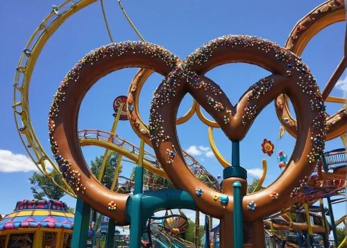 mosel loop,guess,rides amp attractions,diamondback,swirls,pretzel rod,corkscrew,looping,heart swirls,swirl,theme park,gyroscope,amusement park,scandia,amusement ride,children's ride,pretzels,spirals,funfair,om,Illustration,American Style,American Style 14