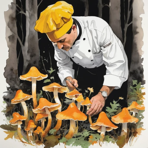 funnel chanterelles,edible mushrooms,chanterelles,trumpet chanterelle,chanterelle,umbrella mushrooms,fungal science,amanita,mushrooming,wild mushrooms,edible mushroom,forest mushrooms,fungi,champignon mushroom,yellow mushroom,witches boletus,lingzhi mushroom,boletes,agaric,forest mushroom,Art,Artistic Painting,Artistic Painting 24