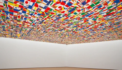 the ceiling,art world,panoramical,klaus rinke's time field,ceiling,universal exhibition of paris,box ceiling,world flag,art museum,plastic arts,art gallery,mosaic,ceiling lamp,installation,ceiling fixture,ceiling light,ceiling lighting,mosaics,color wall,on the ceiling,Conceptual Art,Daily,Daily 26