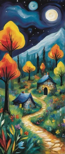 mushroom landscape,home landscape,night scene,autumn landscape,farm landscape,rural landscape,indigenous painting,fall landscape,salt meadow landscape,khokhloma painting,david bates,motif,landscape background,meadow landscape,aurora village,vegetables landscape,children's background,forest landscape,landscape,nature landscape,Art,Artistic Painting,Artistic Painting 37