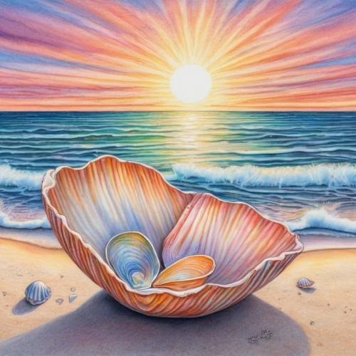 watercolor seashells,sea shell,beach shell,seashell,seashells,clam shell,sea shells,in shells,blue sea shell pattern,bivalve,shells,clamshell,egg shell,colored pencil background,oil painting on canvas,painted eggshell,conch shell,egg shell break,egg shells,clam,Conceptual Art,Daily,Daily 17