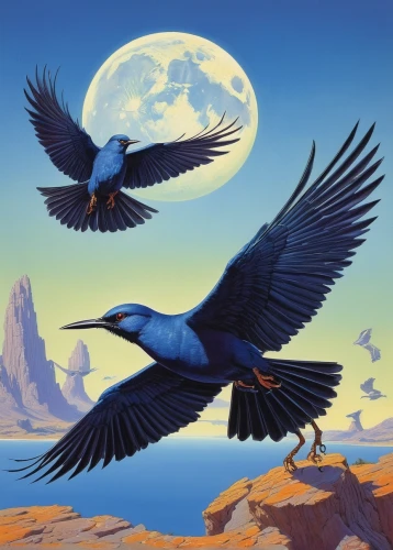 black billed magpie,sea swallow,blue macaws,migratory birds,birds in flight,black macaws sari,corvidae,flying birds,swallows,birds flying,blue jays,seabirds,arches raven,bird migration,raven at arches national park,migratory bird,arctic birds,raven bird,bird painting,hyacinth macaw,Conceptual Art,Sci-Fi,Sci-Fi 21