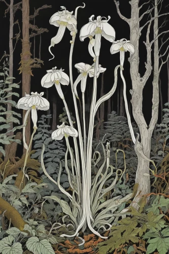 matsutake,forest mushrooms,mushroom landscape,forest mushroom,coral fungus,wild mushrooms,indian pipe,toadstools,wild mushroom,mushrooms,edible mushrooms,bloodrootsanguinaria canadensis,pleurotus eryngii,hericium erinaceus,hericium,coprinopsis picacea,ramaria,agaricus,umbrella mushrooms,tommie crocus,Illustration,Black and White,Black and White 20