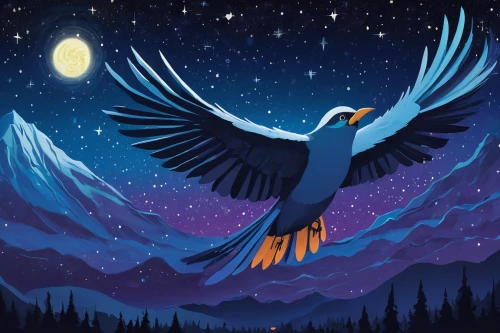 night bird,eagle illustration,bird illustration,nocturnal bird,blue bird,magpie,dove of peace,bird painting,steller s jay,black billed magpie,constellation swan,bluebird,peace dove,bird in the sky,vector illustration,flower and bird illustration,star illustration,blue jay,bird in flight,eagle vector,Illustration,Paper based,Paper Based 27