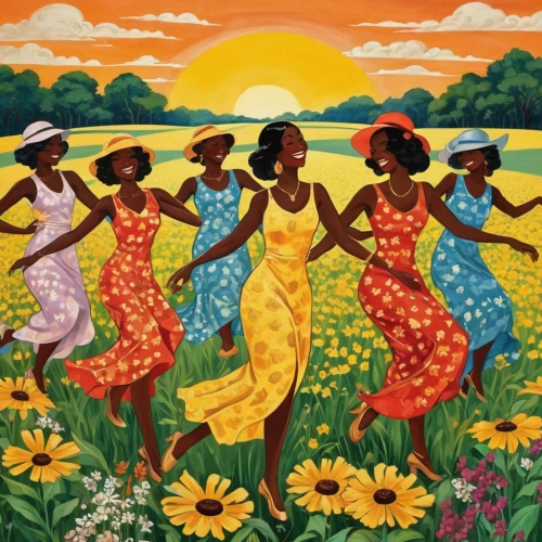 afro american girls,beautiful african american women,black women,african daisies,women silhouettes,african american woman,happy day of the woman,juneteenth,afroamerican,international women's day,afro-american,khokhloma painting,african culture,afro american,african art,ghana,internationalwomensday,women's day,african woman,anmatjere women,Illustration,Realistic Fantasy,Realistic Fantasy 21