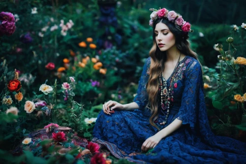 girl in flowers,beautiful girl with flowers,girl in the garden,kahila garland-lily,mystical portrait of a girl,boho,elven flower,bohemian,faery,faerie,flower fairy,vintage floral,boho background,gypsy soul,garden fairy,floral,fairy peacock,colorful floral,splendor of flowers,girl in a wreath,Photography,Artistic Photography,Artistic Photography 12