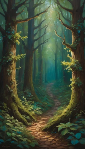 forest path,forest road,forest landscape,elven forest,forest glade,pathway,the mystical path,enchanted forest,tree lined path,wooden path,forest background,green forest,fairy forest,hiking path,forest floor,forest of dreams,deciduous forest,hollow way,fairytale forest,holy forest,Conceptual Art,Oil color,Oil Color 12