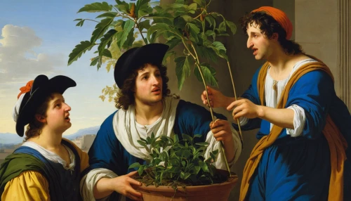 nettle family,potted plants,artemisia,hemp family,holy family,houseplant,mary-bud,phyllanthus family,house plants,crop plant,borage family,potted plant,horticulture,growers,parsley family,amaranth family,school of athens,medicinal plant,work in the garden,pot plant,Art,Classical Oil Painting,Classical Oil Painting 33
