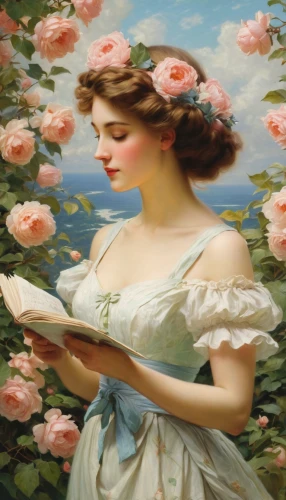 emile vernon,girl picking flowers,way of the roses,girl in flowers,woman holding pie,holding flowers,wild roses,women's novels,camellias,blooming roses,tufts rose,scent of roses,roses frame,bibernell rose,rosebushes,landscape rose,bookmark with flowers,with roses,girl in the garden,hedge rose,Art,Classical Oil Painting,Classical Oil Painting 15