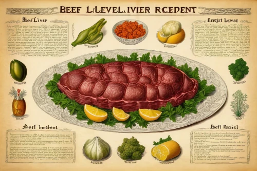 liverwurst,beef liver,liver,beef tenderloin,corned beef,red beets,liver paste,vegetable bile,tender beef,fillet of beef,liver sausage,irish beef,boiled beef,preserved food,beef roulades,beef fillet,vine leaves,beef cattle,jewel beetles,mediterranean diet,Illustration,Retro,Retro 24