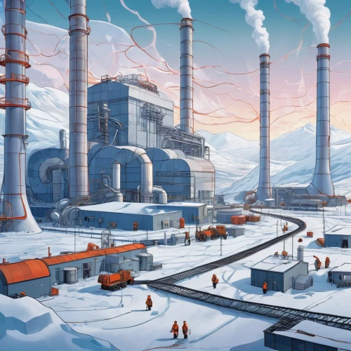 industrial landscape,thermal power plant,coal-fired power station,lignite power plant,factories,combined heat and power plant,industrial plant,power plant,industries,refinery,coal fired power plant,industry,industry 4,powerplant,petrochemical,chemical plant,heavy water factory,energy transition,petrochemicals,power station,Conceptual Art,Sci-Fi,Sci-Fi 24