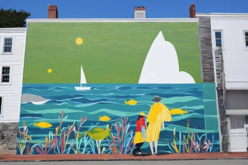 mural,provincetown,maine,adams morgan,painted block wall,public art,bar harbor,kennebunkport,portsmouth,cape cod,baltimore,maryland,martha's vineyard,brigantine,murals,painted wall,richmond,virginia,massachusetts,facade painting,Conceptual Art,Oil color,Oil Color 13