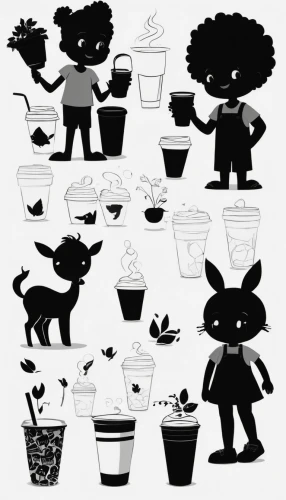 plants in pots,potted plants,garden silhouettes,plant pots,flowerpots,flower pots,plant pot,coffee tea illustration,houses clipart,gardening,garden plants,house plants,sewing silhouettes,garden pot,planting,potting,vegetable outlines,planter,flowerpot,little plants,Illustration,Black and White,Black and White 33