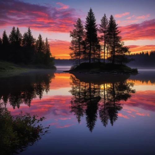 evening lake,trillium lake,beautiful lake,incredible sunset over the lake,reflection in water,landscape photography,landscapes beautiful,finnish lapland,beautiful landscape,alpine lake,pink dawn,reflections in water,mirror in the meadow,water reflection,nature landscape,tranquility,vancouver island,calm water,landscape nature,water mirror,Illustration,Retro,Retro 04
