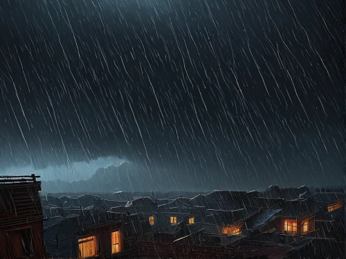 thunderstorm,rainstorm,heavy rain,thunderstorm mood,monsoon,storm,rains,rain,raining,bad weather,rainy,rainy weather,evening atmosphere,after the storm,lightning storm,rainy season,night scene,atmosphere,rome night,light rain,Illustration,Realistic Fantasy,Realistic Fantasy 44