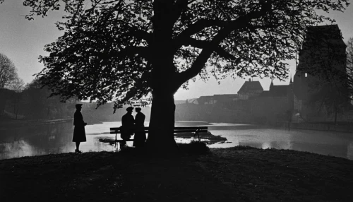agfa isolette,stieglitz,vintage couple silhouette,girl with tree,tiber,romantic scene,tree with swing,the girl next to the tree,girl on the river,idyll,old tree silhouette,andreas cross,evening atmosphere,walnut trees,plane trees,dongfang meiren,silhouette of man,weeping willow,lubitel 2,agfa,Photography,Black and white photography,Black and White Photography 11
