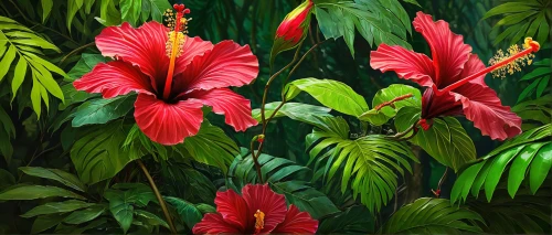 tropical floral background,tropical flowers,tropical bloom,anthurium,hawaiian hibiscus,hibiscus and leaves,palm lilies,exotic plants,hibiscus flowers,flowers png,canna lily,oleaceae,tropical birds,tropical leaf pattern,tropical tree,tropical jungle,heliconia,tropical house,swamp hibiscus,flower exotic,Conceptual Art,Fantasy,Fantasy 16