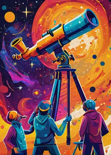 telescope,astronomers,astronomer,astronomy,telescopes,astronomical,planetarium,spotting scope,observatory,astronira,astropeiler,space art,astronomical object,sci fiction illustration,space travel,astro,space voyage,space tourism,artists of stars,game illustration,Conceptual Art,Oil color,Oil Color 21