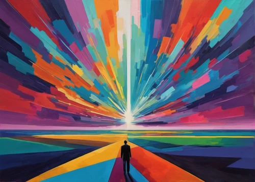 sunburst background,panoramical,color fields,psychedelic art,light spectrum,pedestrian,vanishing point,colorful light,gradient effect,kaleidoscope,kaleidoscope art,colorful background,spectrum,colorful foil background,abstract artwork,abstract background,background abstract,intense colours,crossroad,abstract multicolor,Illustration,Vector,Vector 07