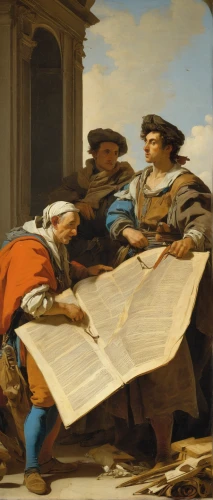 children studying,bougereau,people reading newspaper,pilgrims,samaritan,tutor,musicians,meticulous painting,reading magnifying glass,contemporary witnesses,torah,italian painter,partiture,newspaper delivery,newspaper reading,louvre,classical antiquity,the sale,street musicians,manuscript,Art,Classical Oil Painting,Classical Oil Painting 40