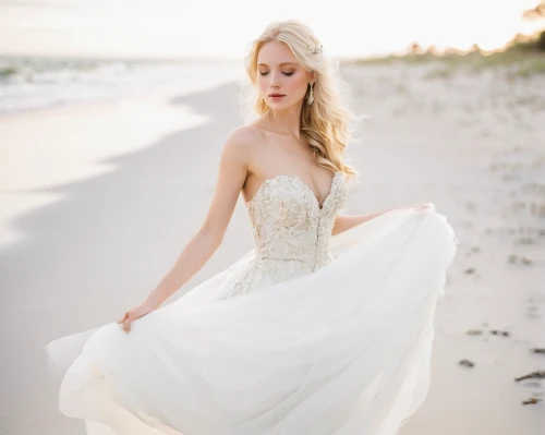 blonde in wedding dress,wedding dresses,wedding gown,wedding dress,bridal dress,bridal clothing,sun bride,bridal party dress,evening dress,wedding dress train,girl on the dune,strapless dress,white winter dress,bridal,girl in a long dress,wedding photography,girl in white dress,ball gown,bridal jewelry,white sandy beach,Conceptual Art,Oil color,Oil Color 05