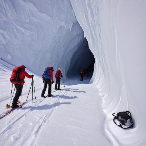 ski mountaineering,glacier cave,ice climbing,crevasse,ski touring,crampons,entrance glacier,ice cave,alpine climbing,gorner glacier,avalanche protection,backcountry skiiing,snow cornice,mountaineering,cable skiing,snow shelter,trekking poles,grosser aletsch glacier,mountaineers,south pole,Photography,Documentary Photography,Documentary Photography 18