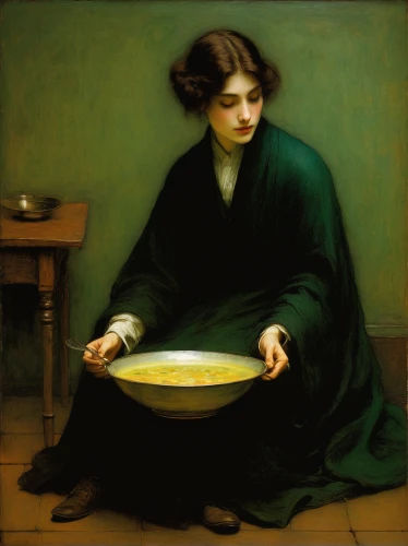 girl with cereal bowl,woman holding pie,girl with bread-and-butter,bouguereau,woman eating apple,woman with ice-cream,woman drinking coffee,woman at cafe,woman sitting,woman playing,singingbowls,girl in the kitchen,saucer,handpan,a bowl,crème de menthe,serving bowl,girl with cloth,grana padano,in the bowl,Art,Classical Oil Painting,Classical Oil Painting 44