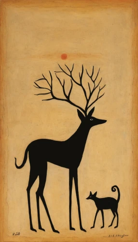 deer illustration,indigenous painting,deer with cub,sleigh with reindeer,pere davids deer,aboriginal painting,deer-with-fawn,canidae,deers,manchurian stag,petroglyph art symbols,young-deer,antler velvet,ancient dog breeds,elk,forest animals,deer drawing,animal silhouettes,spotted deer,deer,Art,Artistic Painting,Artistic Painting 47