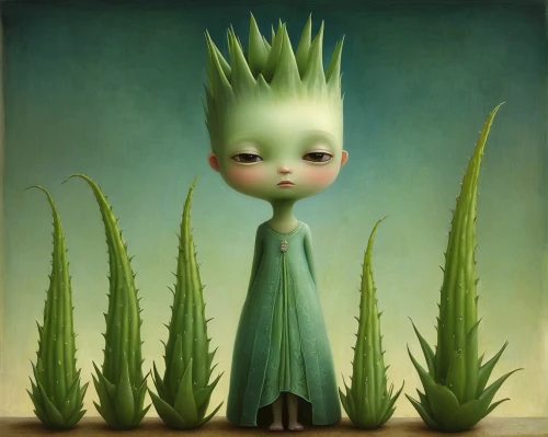 prickle,prickly,spiky,spike,scallion,mohawk,green wheat,pineapple head,spring onion,green asparagus,pinapple,young pineapple,wheat grass,trembling grass,agave,spiny,lemongrass,sweet grass,thistle,asparagus,Illustration,Abstract Fantasy,Abstract Fantasy 06