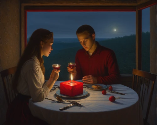 romantic dinner,romantic night,romantic scene,candle light dinner,dinner for two,romantic,romantic portrait,candle light,romantic meeting,candlelights,valentine candle,fine dining restaurant,date night,romance,candlelight,tea-lights,red tablecloth,dining,young couple,apéritif,Conceptual Art,Daily,Daily 30