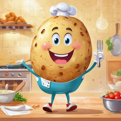 potato character,cute cartoon image,potato bread,potato pancake,apple pie vector,cute cartoon character,johnnycake,asiago pressato,egg pancake,potato cake,sugared pancake with raisins,raisin bread,russet burbank potato,cooking book cover,bialy,potato cakes,potato,cookery,potatoe,new potatoes,Illustration,Japanese style,Japanese Style 19