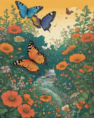 butterfly background,lycaena phlaeas,butterfly floral,butterflies,orange butterfly,chasing butterflies,lycaena,moths and butterflies,flower and bird illustration,orange floral paper,pollinator,falling flowers,monarch butterfly,flower field,butterfly day,butterflay,vanessa (butterfly),the garden marigold,butterfly on a flower,flower meadow,Illustration,Vector,Vector 02