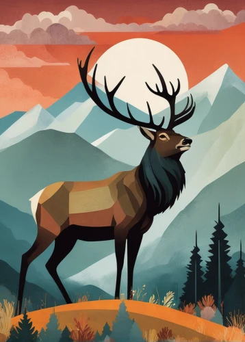 deer illustration,buffalo plaid antlers,elk,buffalo plaid deer,bull elk resting,red deer,whitetail,caribou,antler velvet,mule deer,manchurian stag,stag,deer,deer drawing,antlers,glowing antlers,deers,antler,elk reposing on lateral moraine,moose,Illustration,Vector,Vector 08