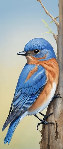 eastern bluebird,western bluebird,male bluebird,tickell's blue flycatcher,bird painting,bird illustration,bluebird female,lazuli bunting,rufous,bluebird perched,blue wren,bluebird,flycatcher,bird drawing,alcedo atthis,sterna hirundo,swallow,kingfisher,coastal bird,european swallow,Illustration,Japanese style,Japanese Style 14